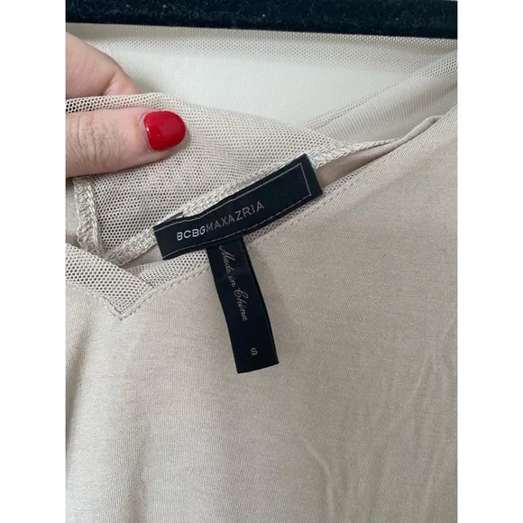 BCBGmaxazria Mesh Back Eniko Top - Picture 7 of 8